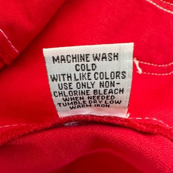 Y2K Keren Hart Red Zip Hooded Vest Size Small Pockets - Picture 11 of 11